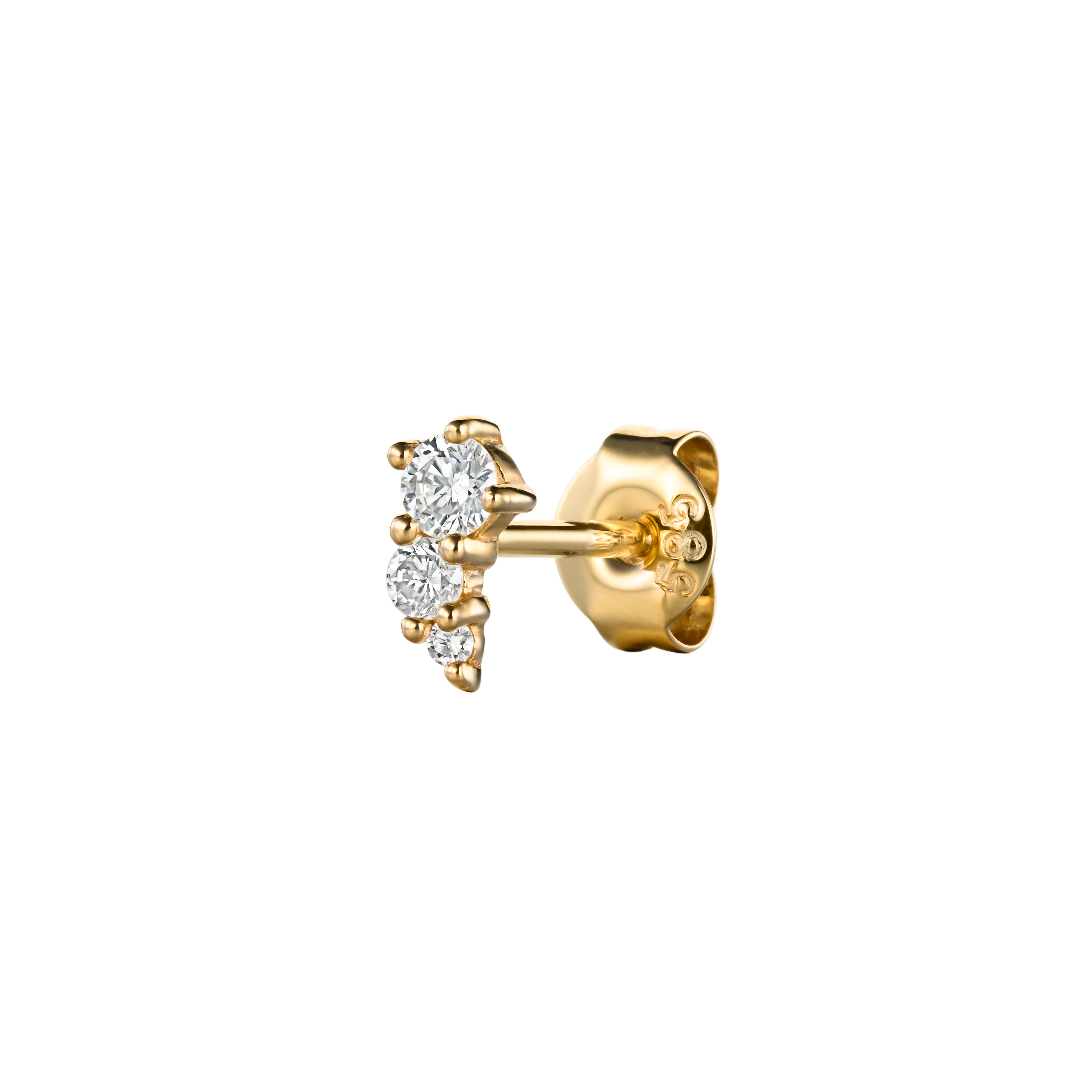 ELIZABETH - Diamond & Gold Labret Piercing