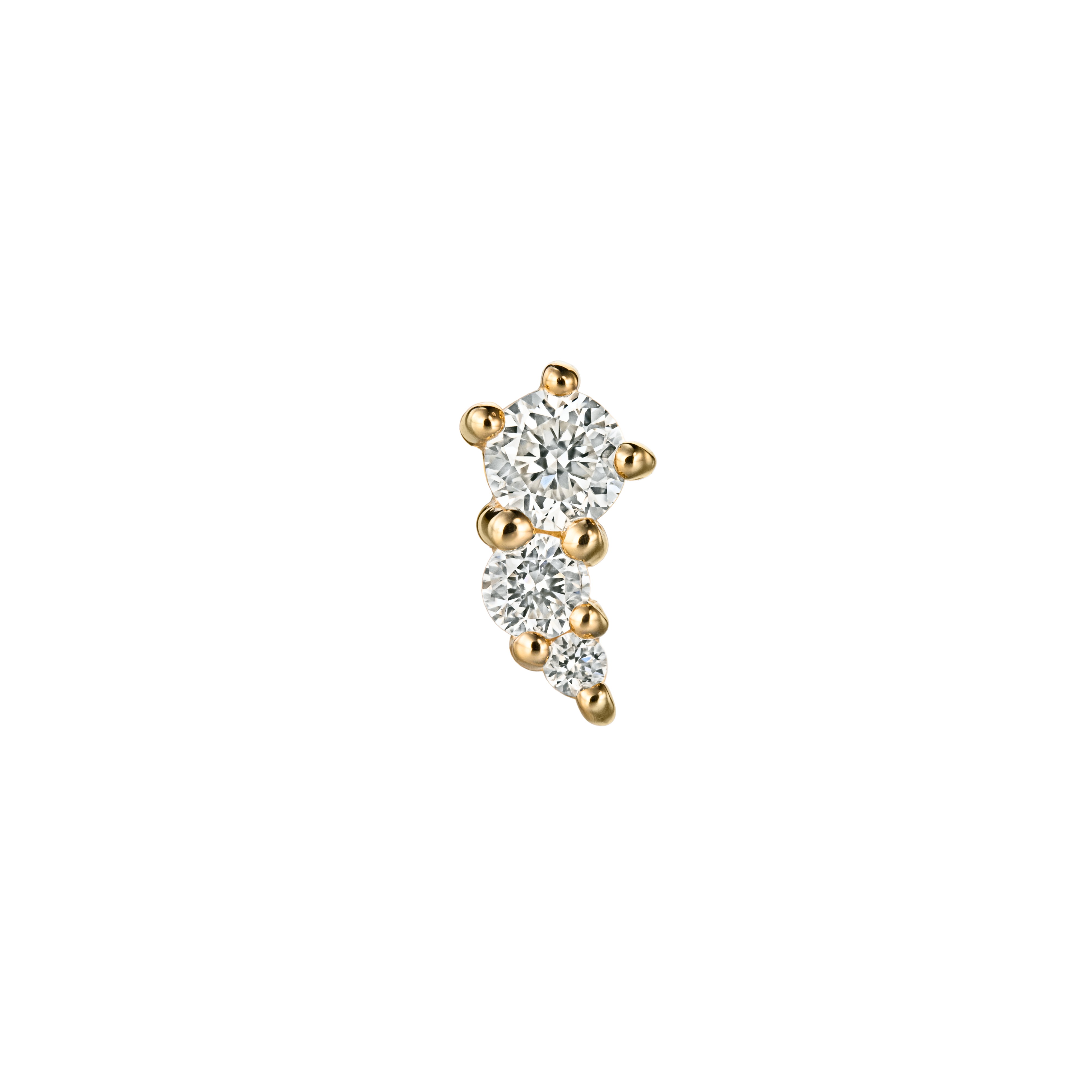 ELIZABETH - Diamond & Gold Labret Piercing