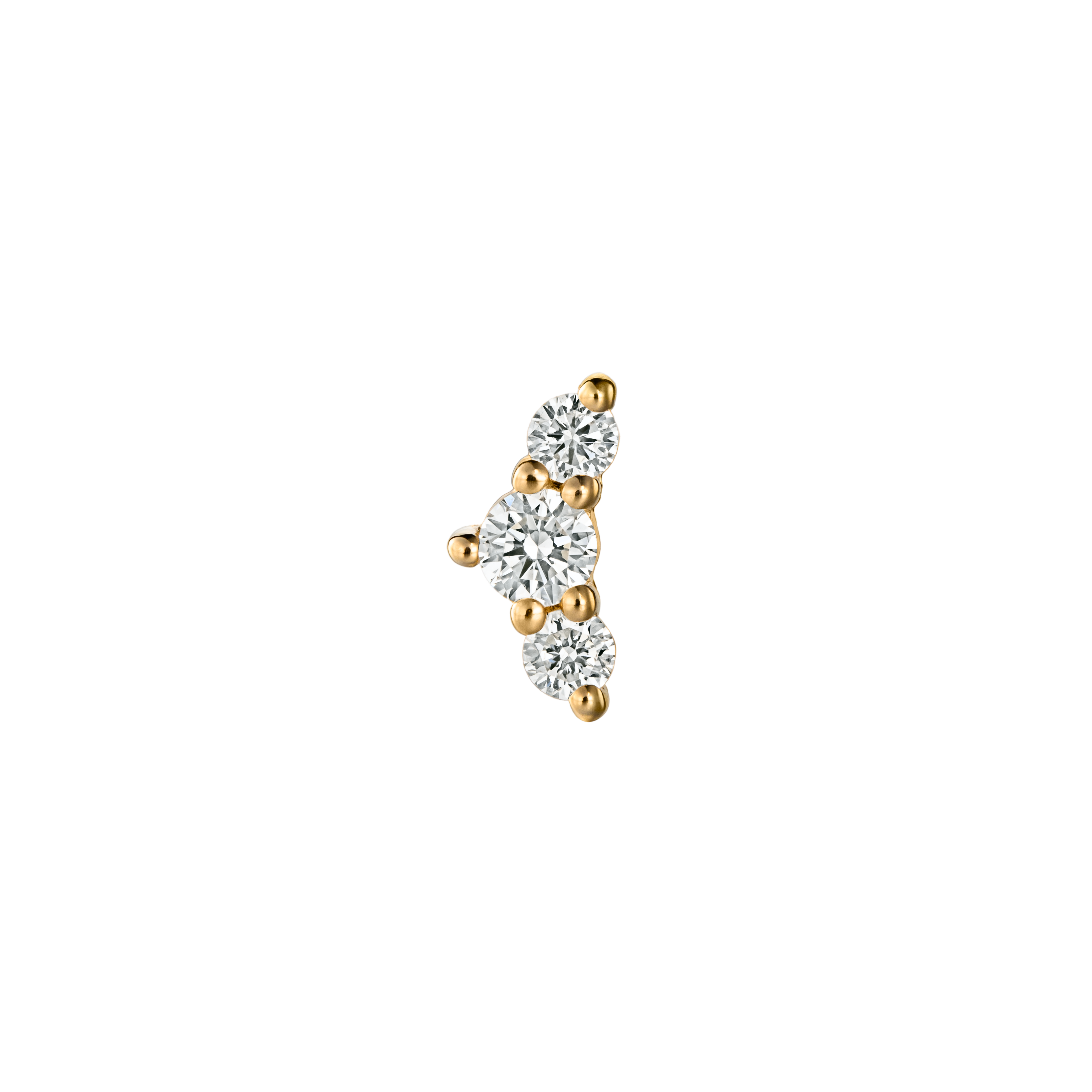 PANDORA MINI -  Diamond & Gold Labret Earring