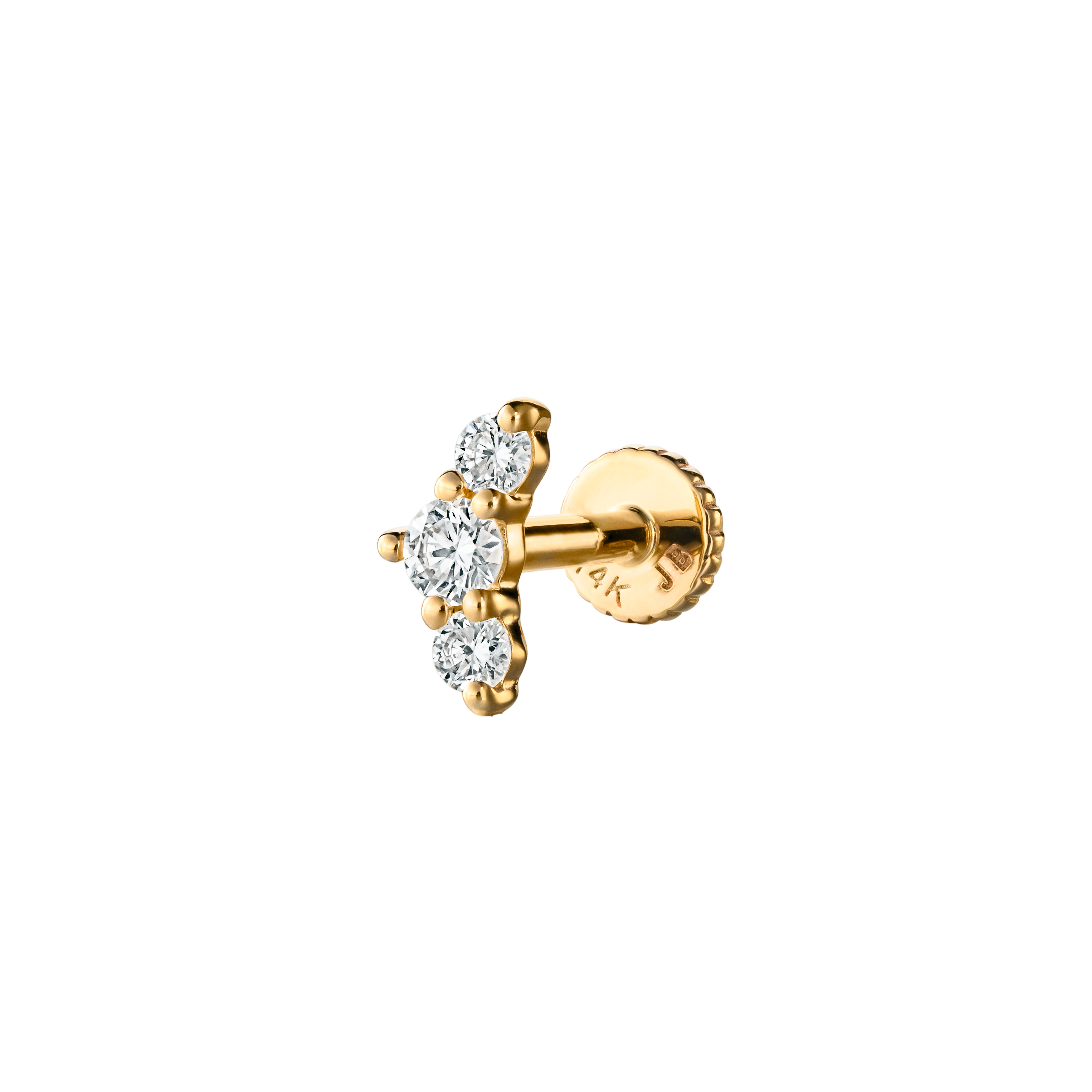 PANDORA MINI -  Diamond & Gold Labret Earring