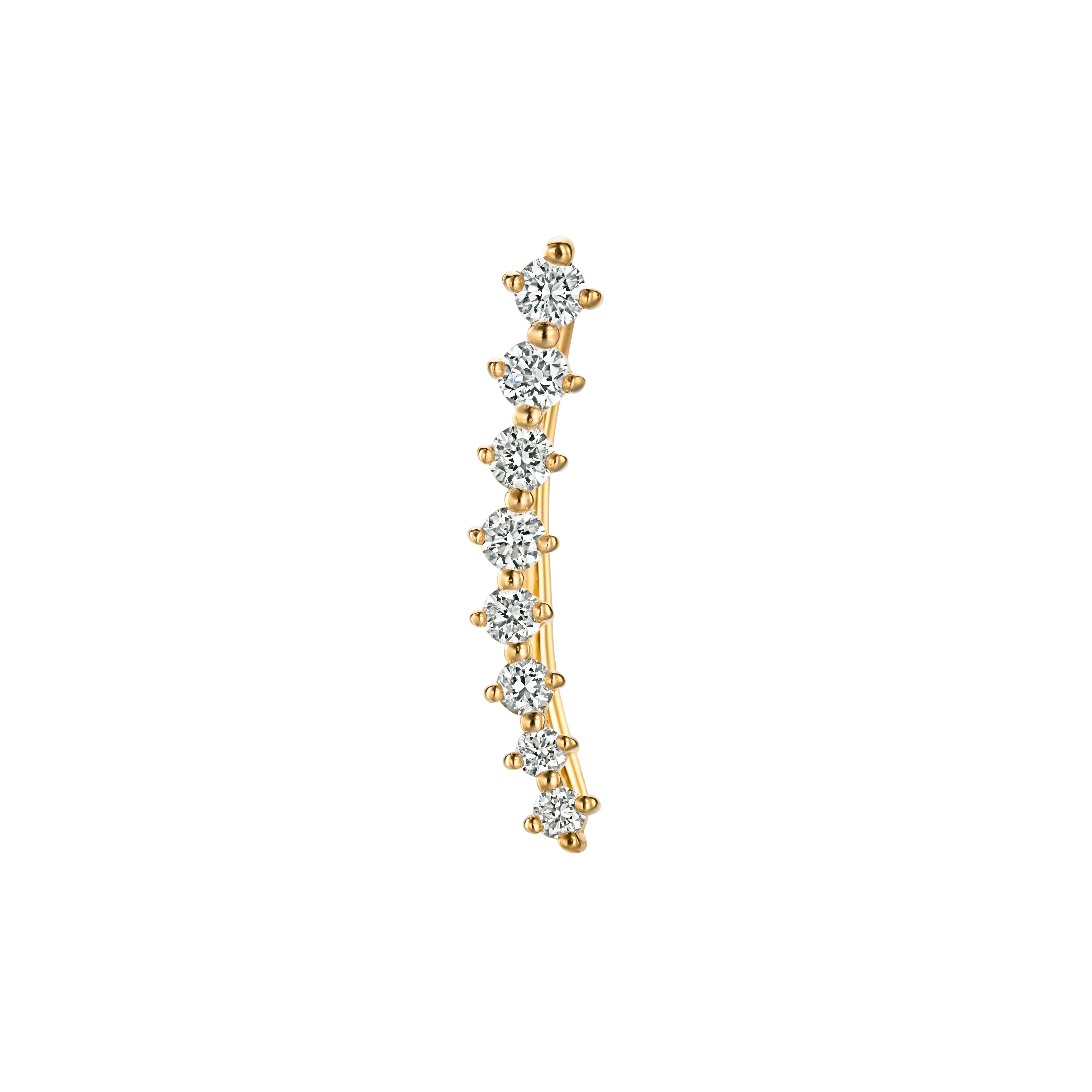 VICTORIA - Diamond & Gold Crawling Ear Piercing