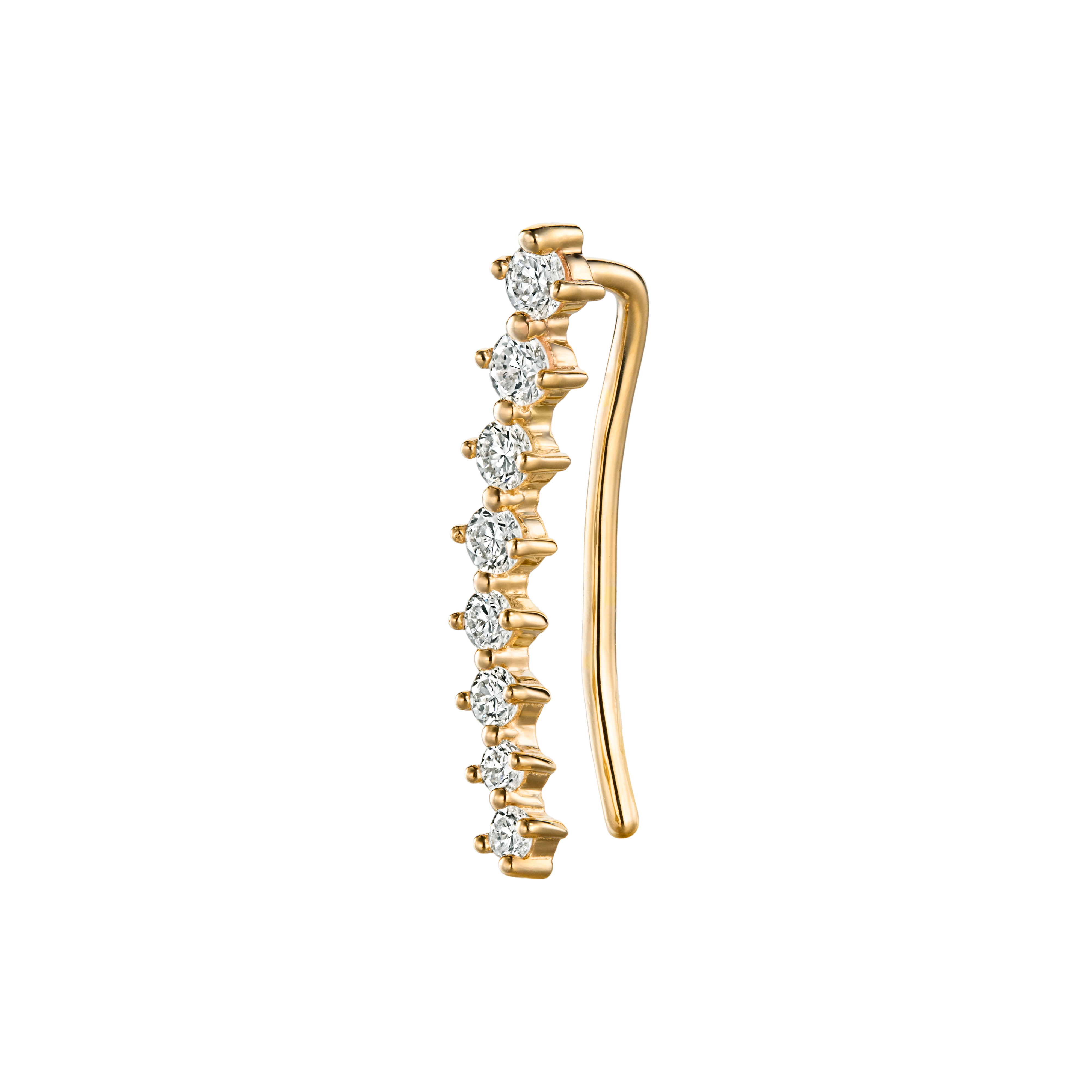 VICTORIA - Diamond & Gold Crawling Ear Piercing