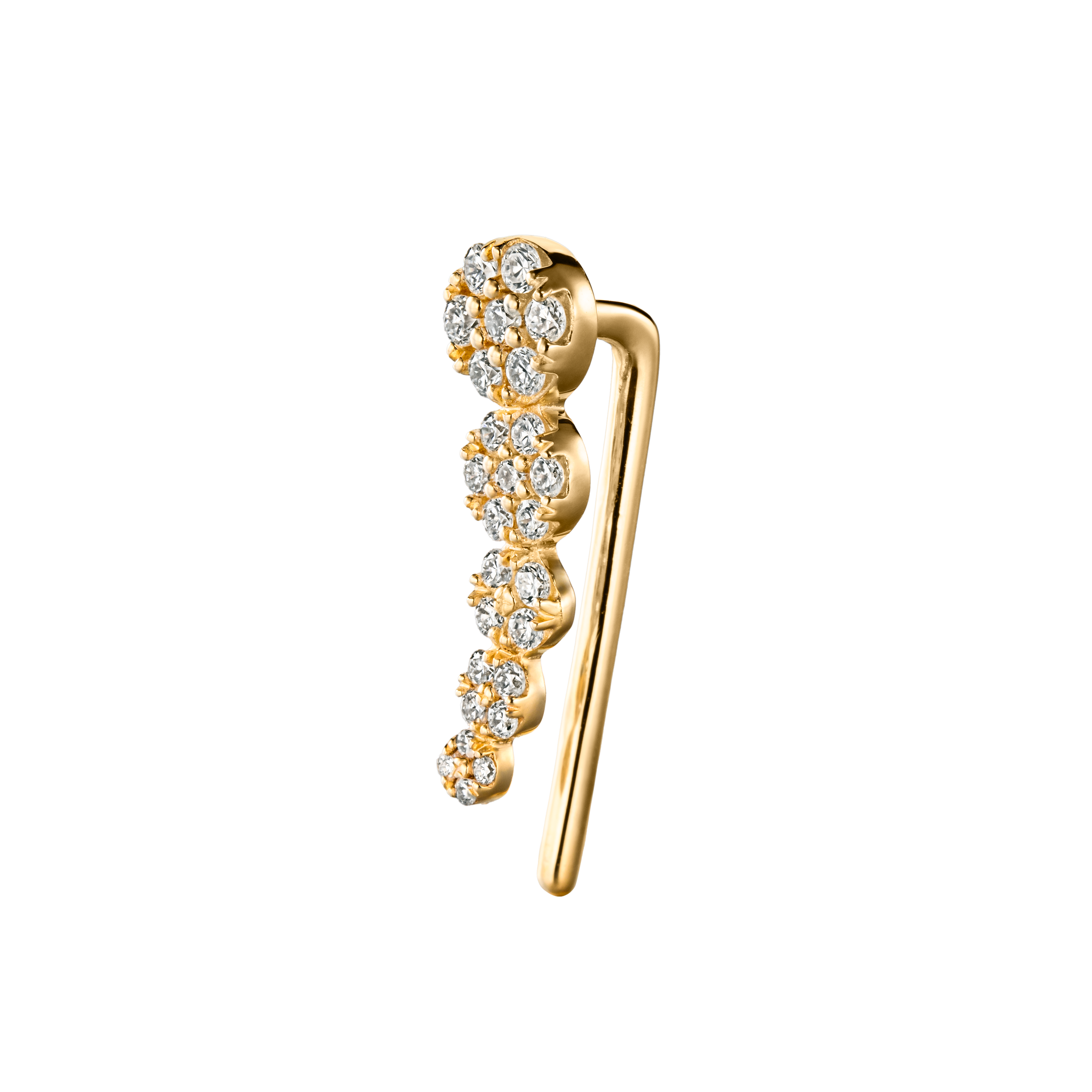 DIANA - Diamond & Gold Crawling Earring