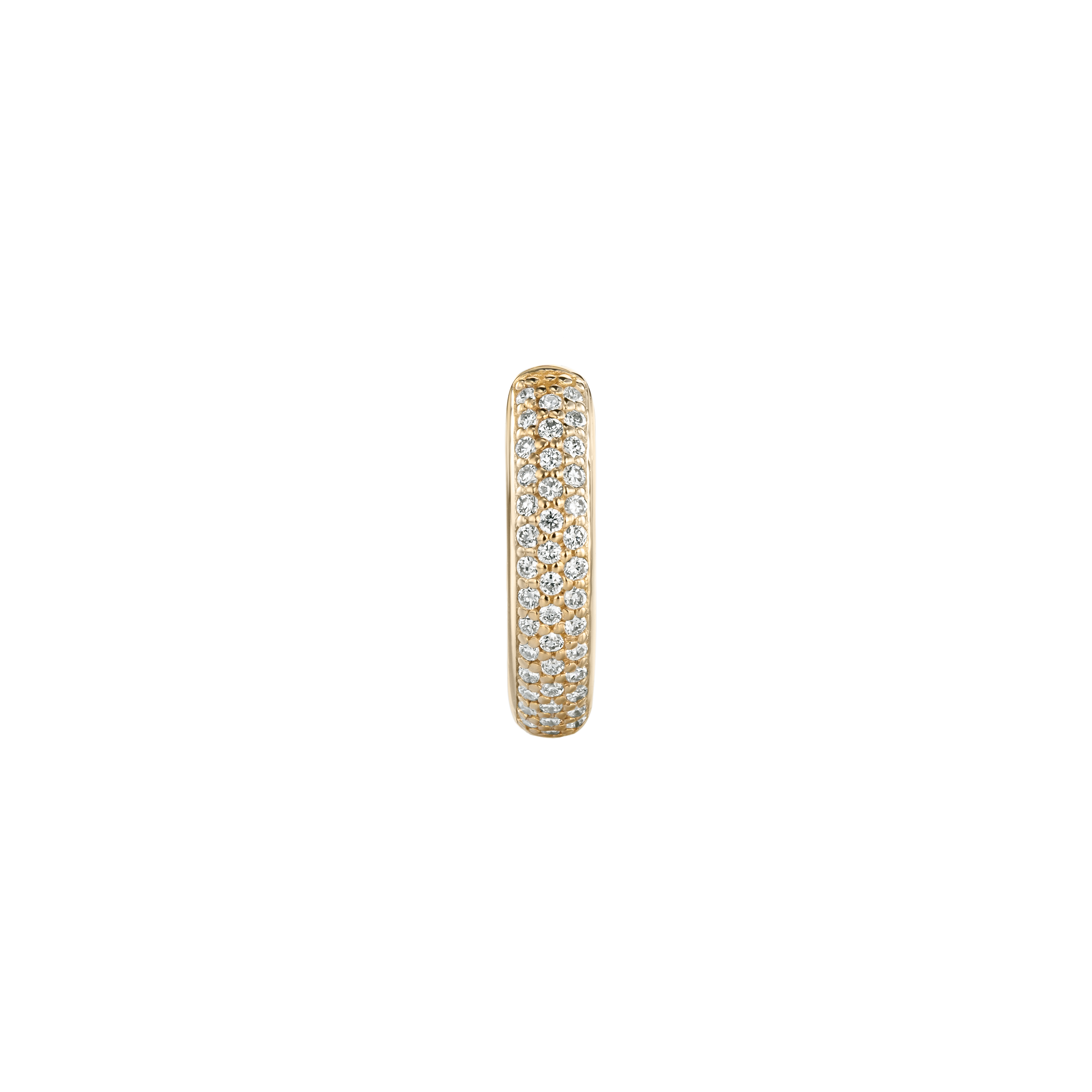 KIKI - Gold Hoop Earring with Diamond