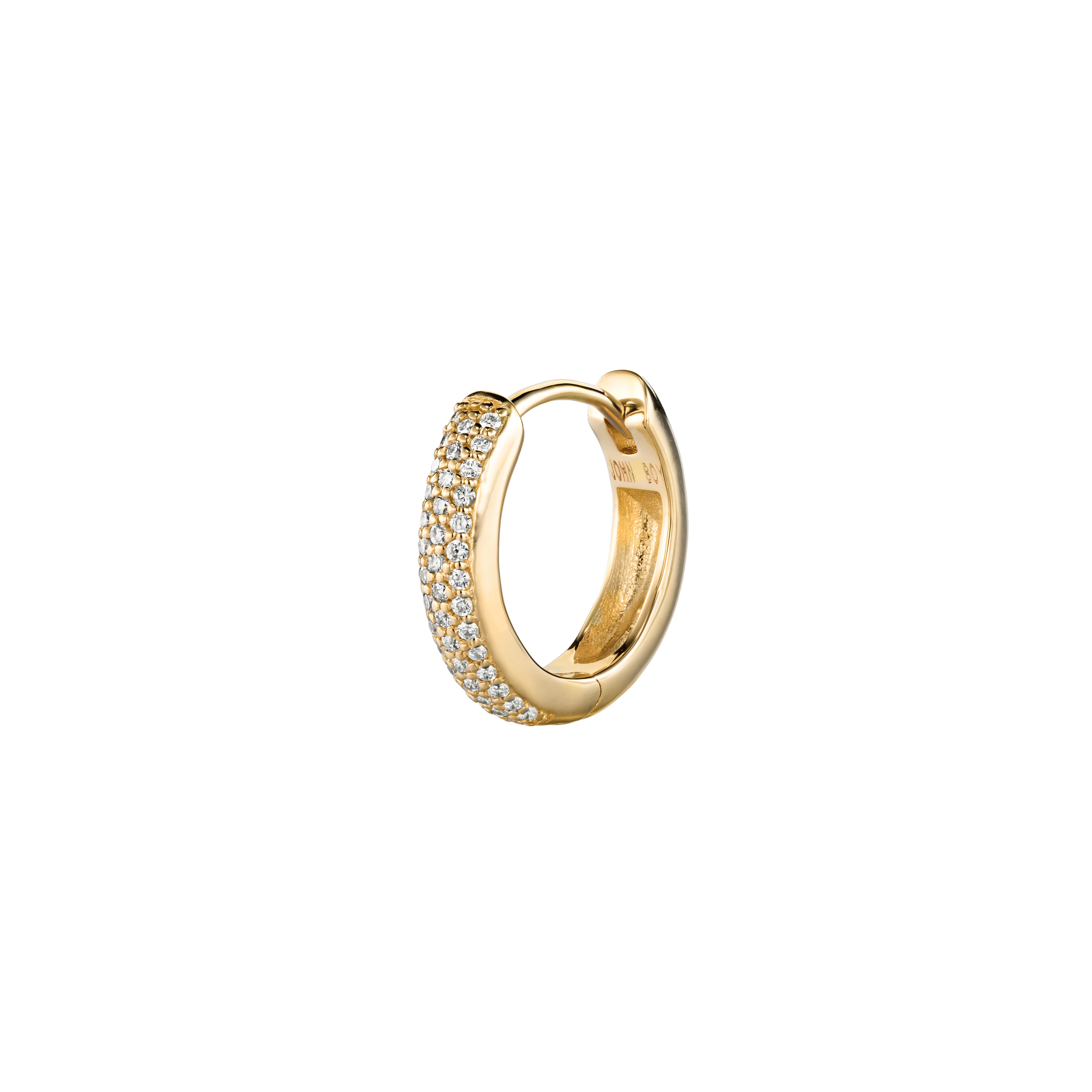 KIKI - Gold Hoop Earring with Diamond