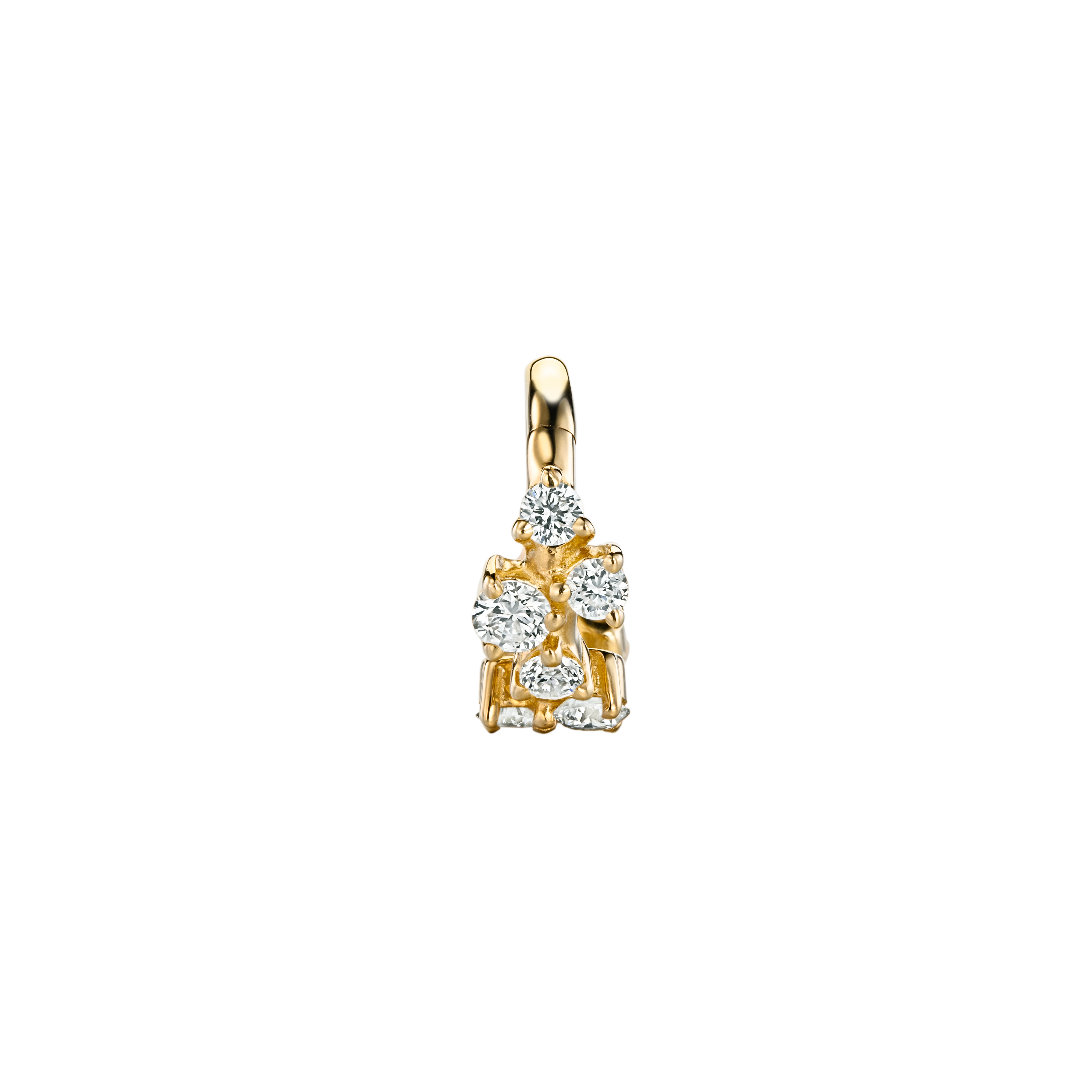 EVE - Diamond & Gold Hoop Ear Piercing