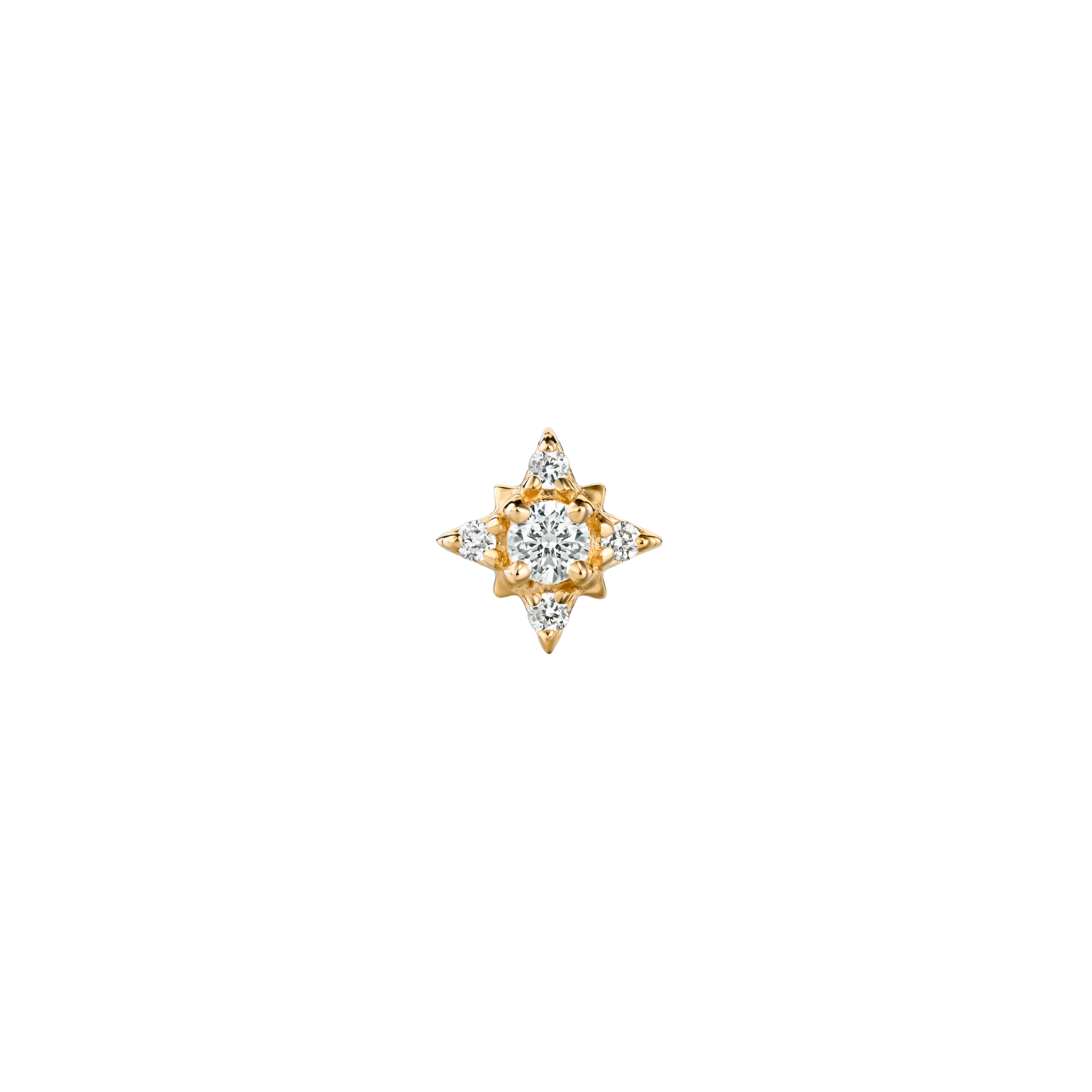 CHRISTIAN - Diamond & Gold Pin Earring