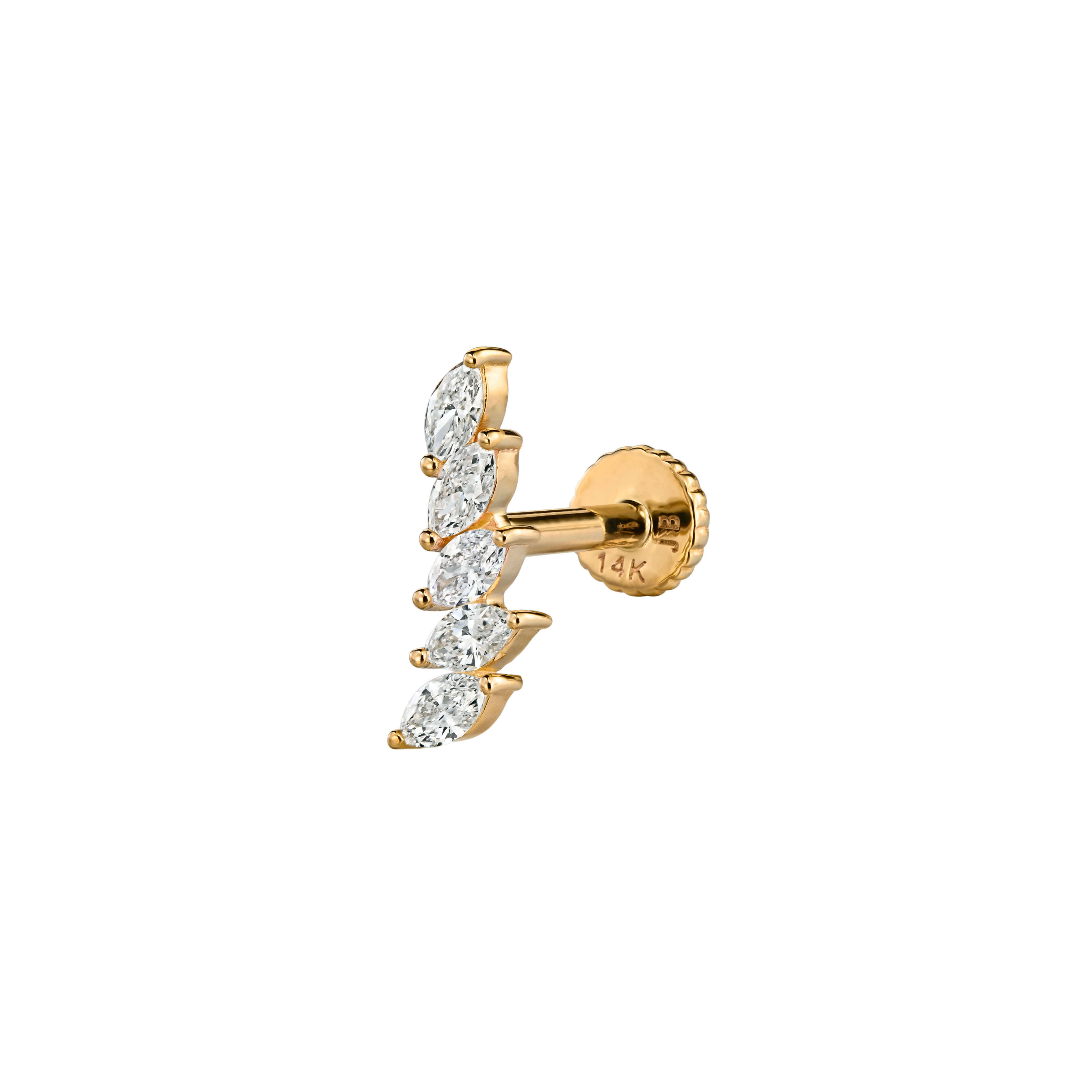 SIENNA - Diamond & Gold Labret Earring