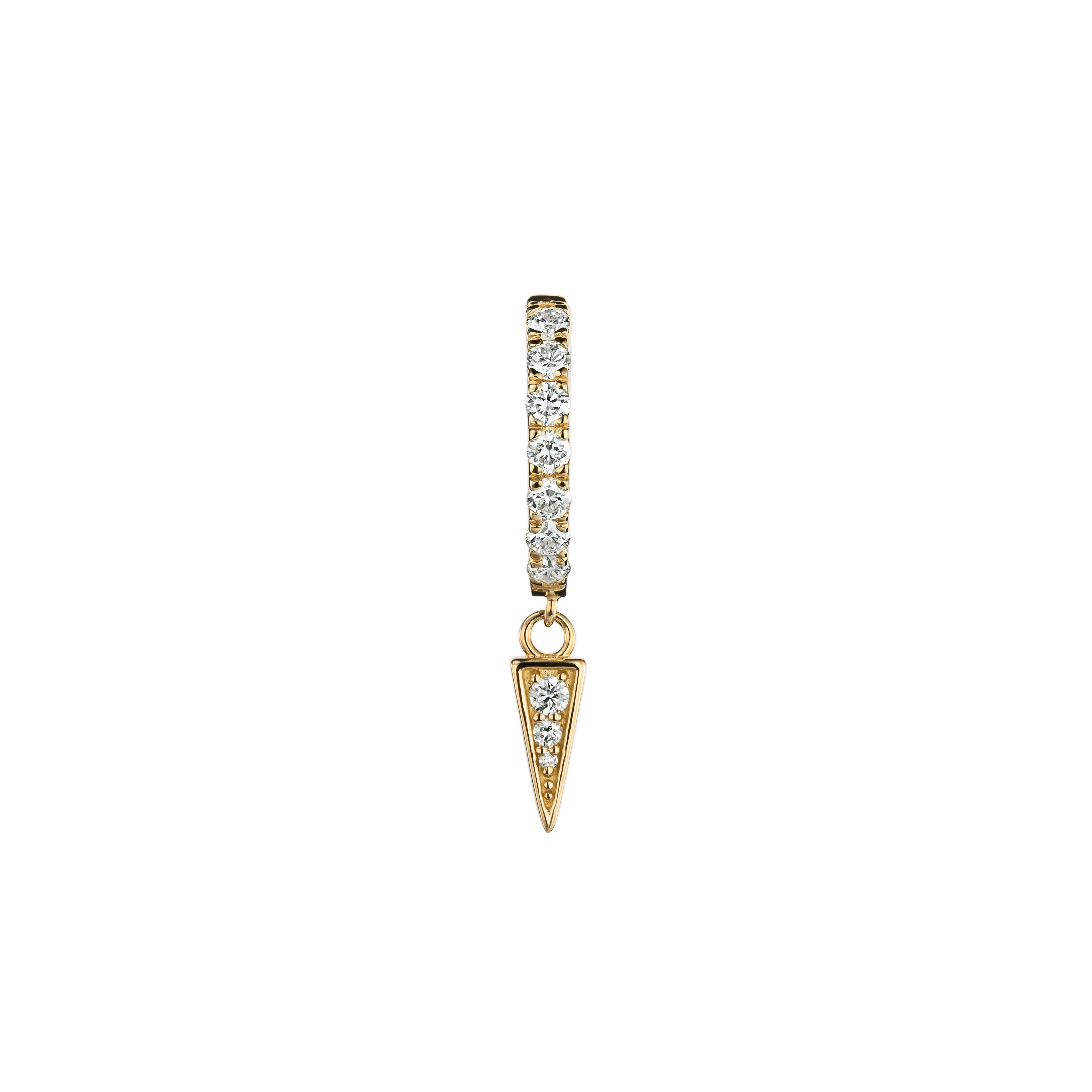 VALKIRI - Diamond & Gold Dangle Hoop Earring