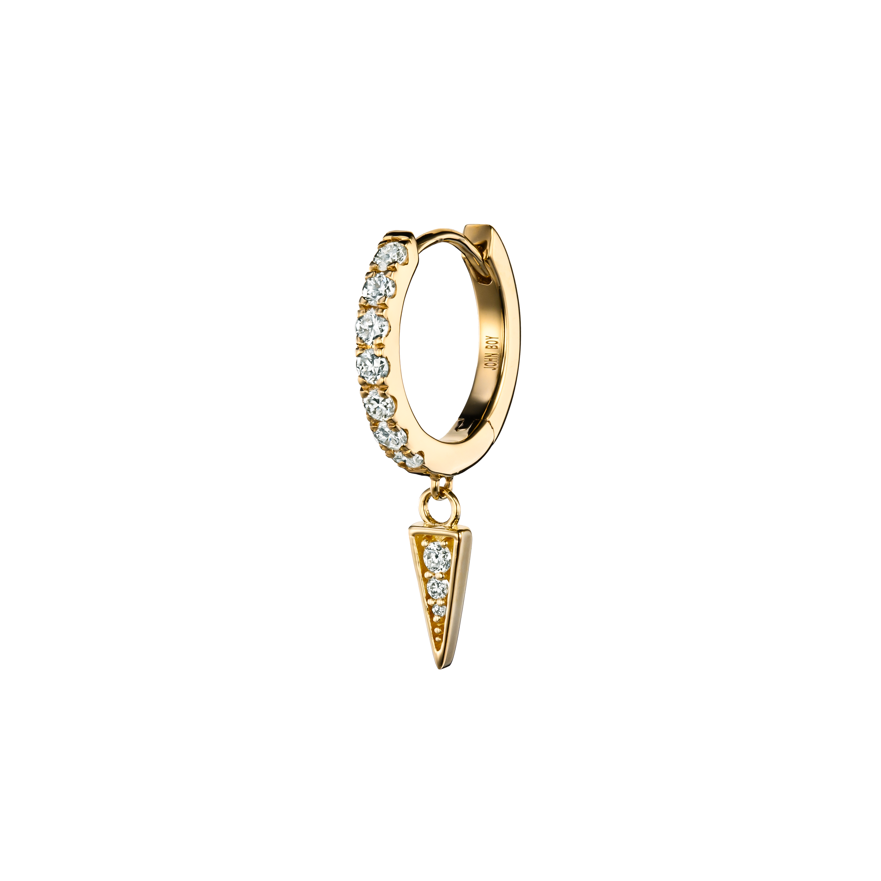 VALKIRI - Diamond & Gold Dangle Hoop Earring
