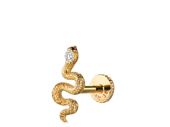 PYTHON - Gold Crawling Labret Earring