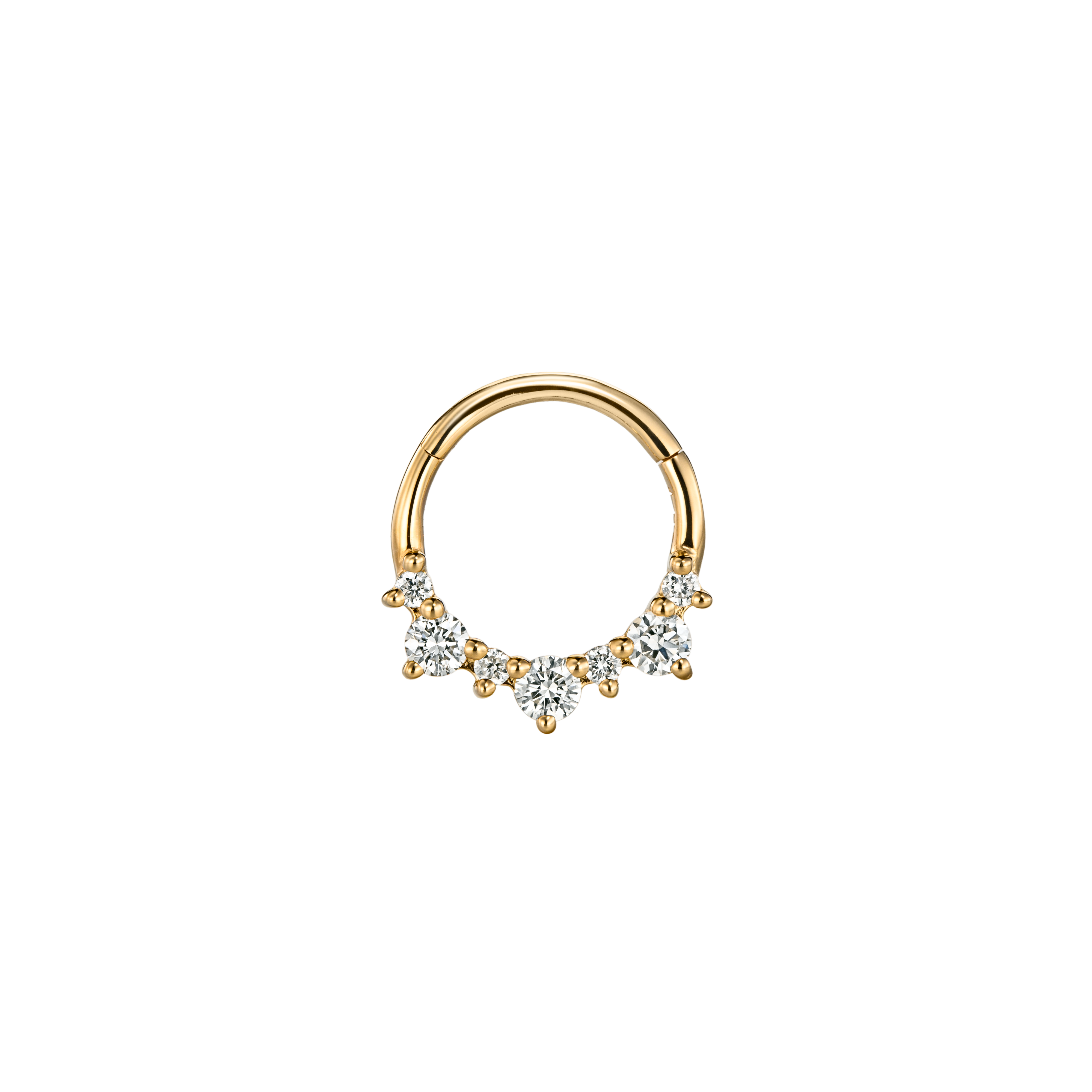 LINDA - Gold & Diamond Hoop Earring