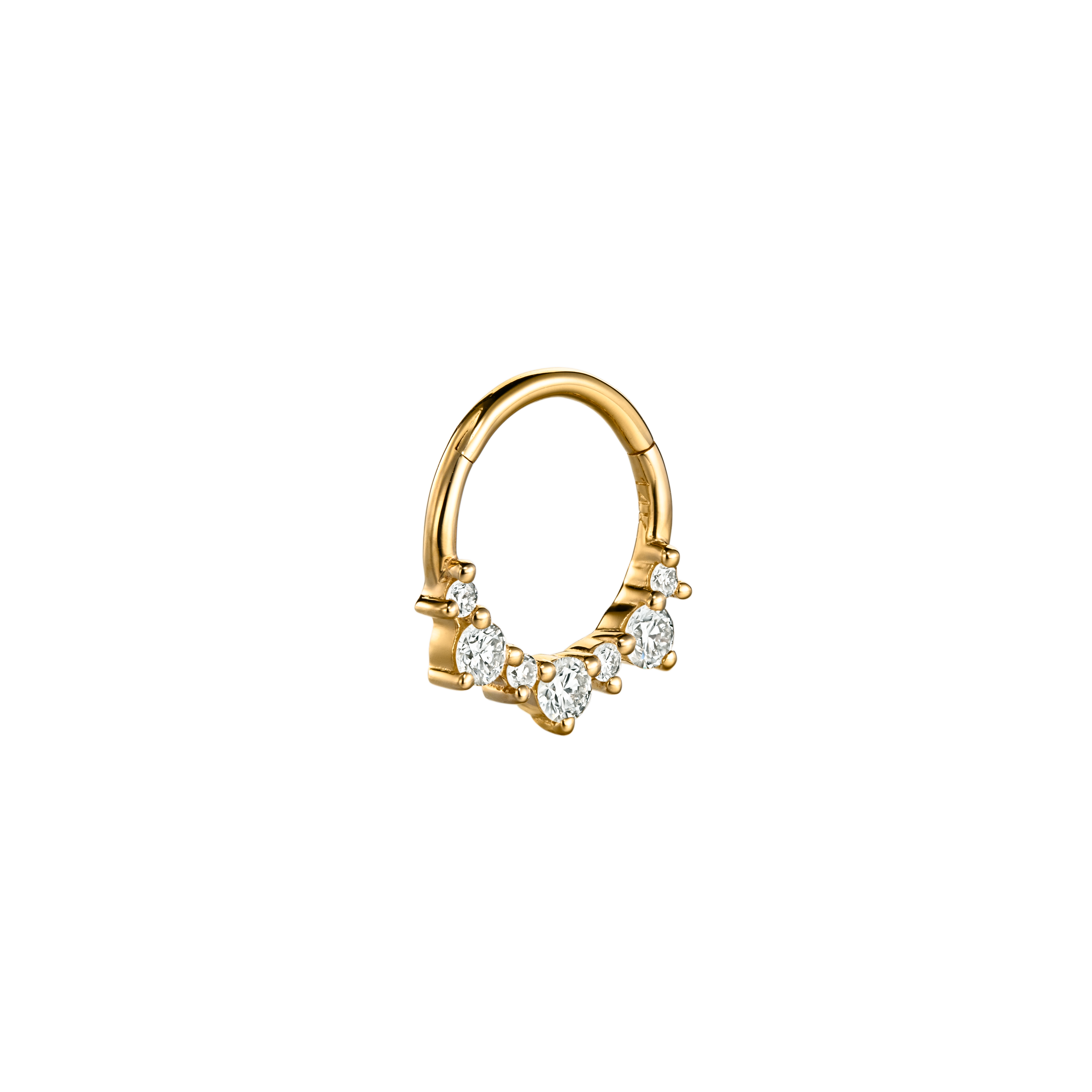 LINDA - Gold & Diamond Hoop Earring