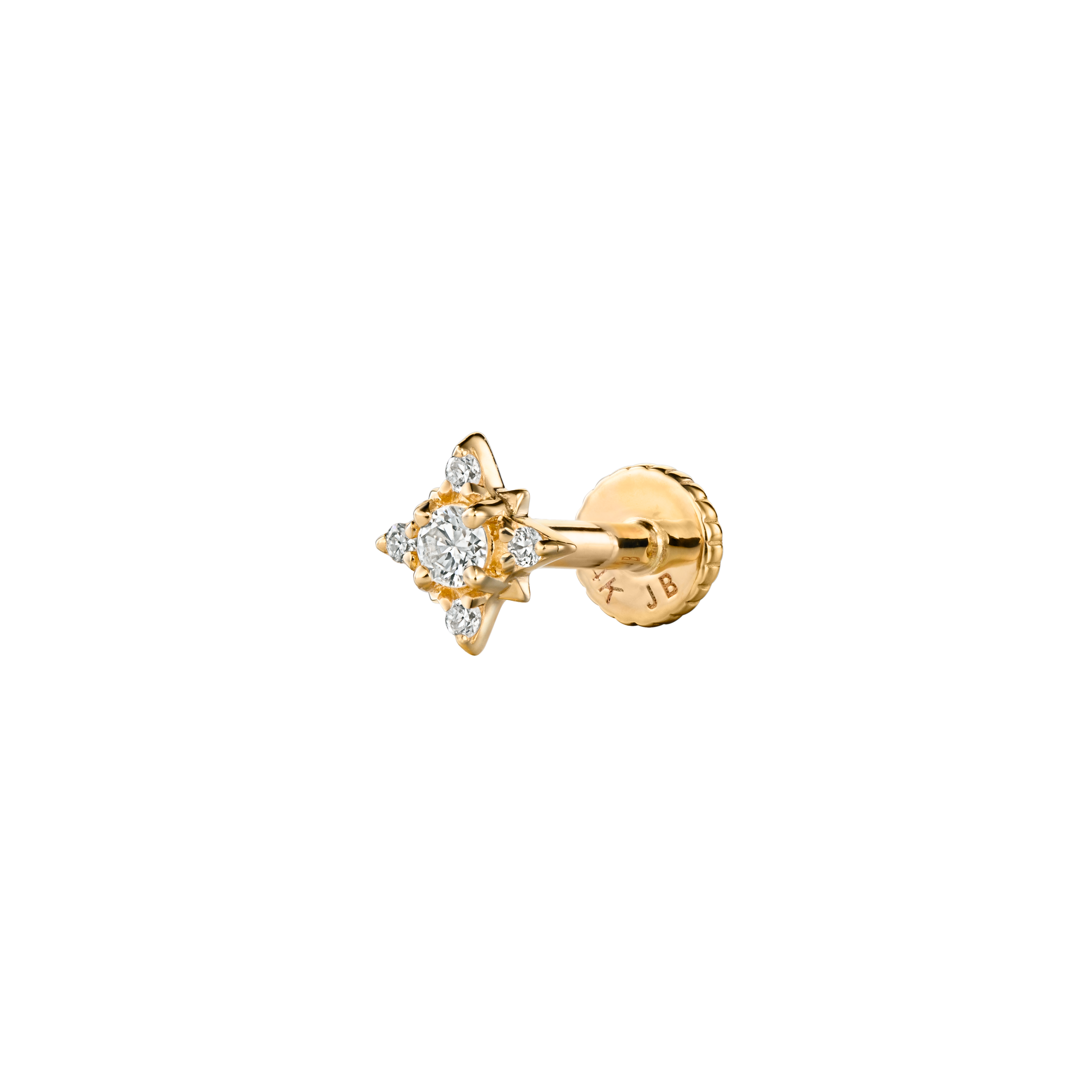 CHRISTIAN - Diamond & Gold Labret Earring