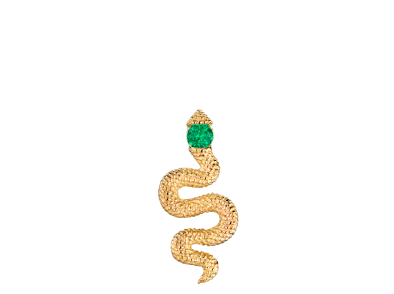 PYTHON - Gold Crawling Pin Earring