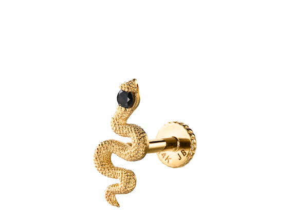 PYTHON - Gold Crawling Labret Earring